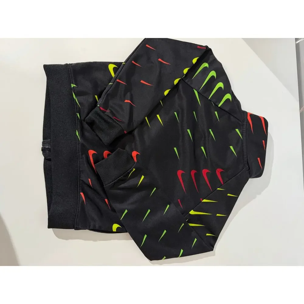 Nike Toddler Boys 3T Black Multicolor Swoosh Full-Zip Track Jacket